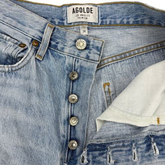 AGOLDE Riley High Rise Straight Crop Size 24 Shatter - Picture 4 of 6